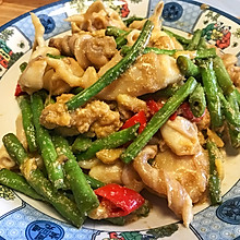 豆角炒鱼卜