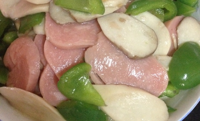 杏鲍菇青椒午餐肉