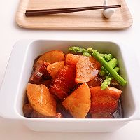 #感恩妈妈 爱与味蕾同行#五花肉と萝卜煮物的做法图解9