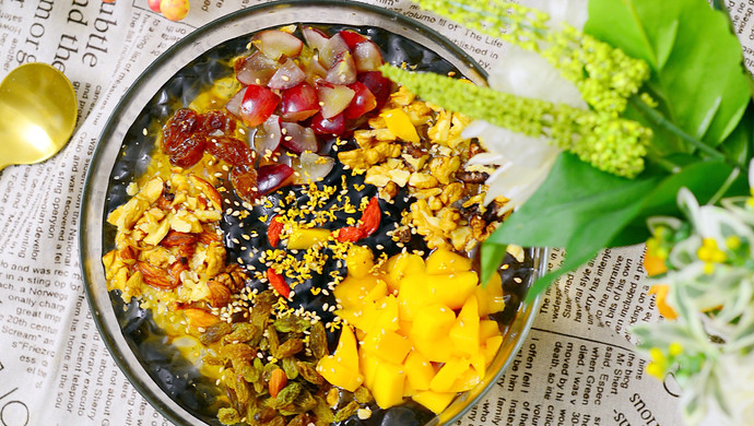 水果果仁红糖蜂蜜冰粉
