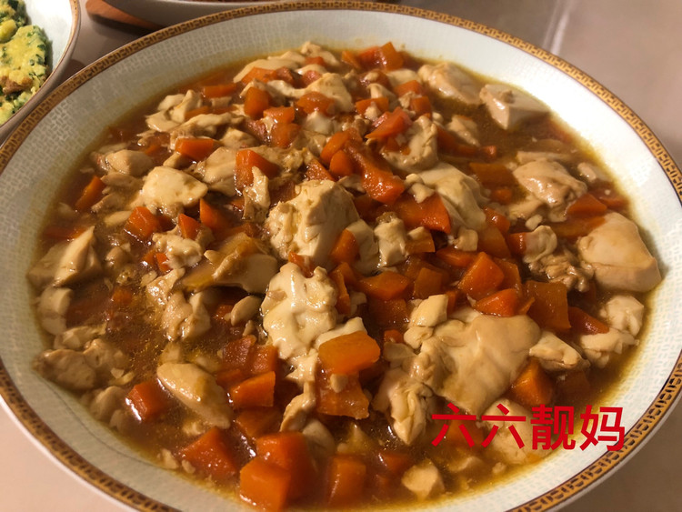 豆腐焖胡萝卜的做法