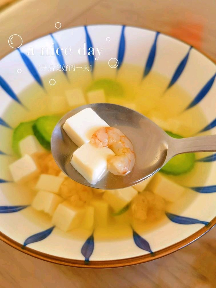 虾仁北豆腐低脂黄瓜汤的做法
