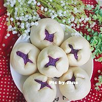 紫薯开花馒头#福临门好面用芯造#的做法图解10