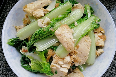 豆腐炒小白菜
