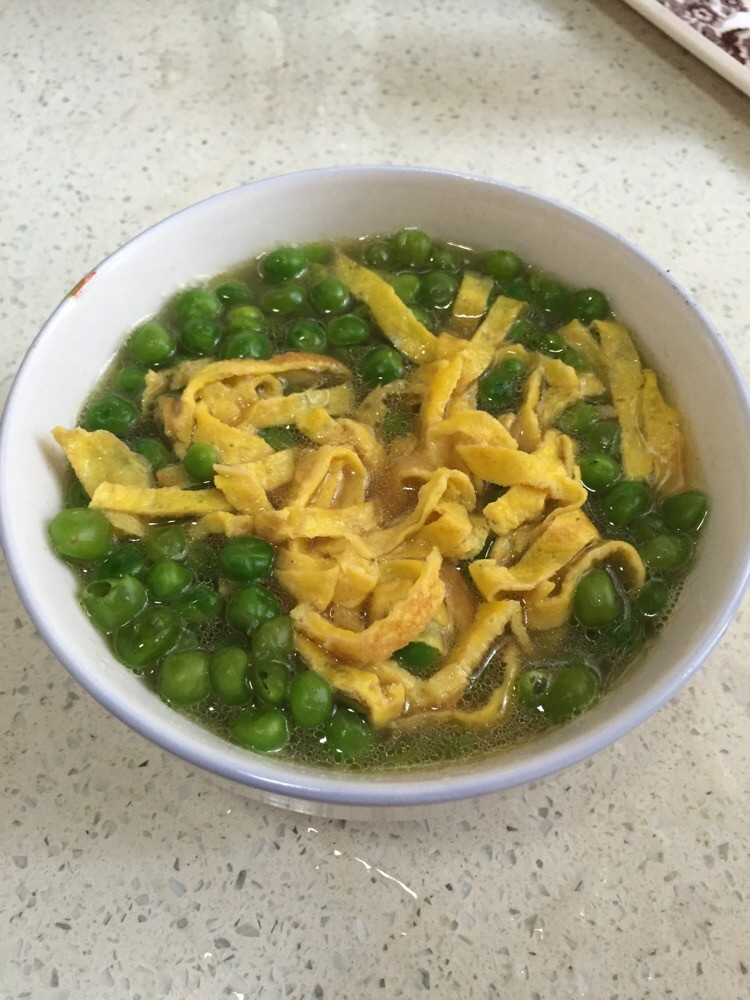 宝宝爱吃的豌豆蛋皮汤 清淡有营养的做法