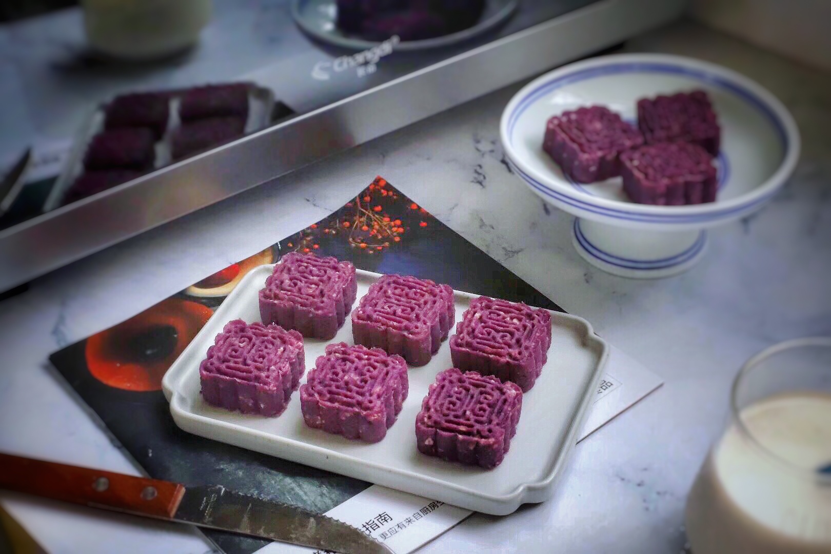 广式紫薯月饼怎么做_广式紫薯月饼的做法_四月微雨_豆果美食