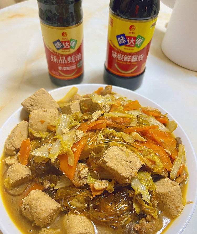 白菜豆腐炖粉条的做法