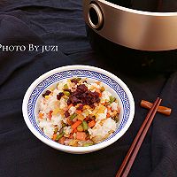 杂蔬火腿香菇饭#九阳铁釜烧饭就是香#的做法图解13