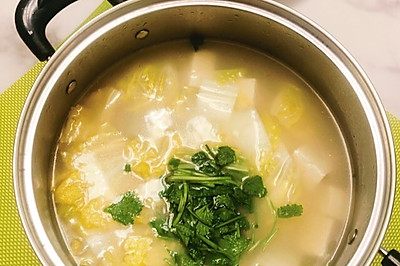翡翠白玉汤之白菜豆腐汤