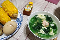 #鸡汁入家宴 感恩正当“食”#鲜虾菠菜汤的做法