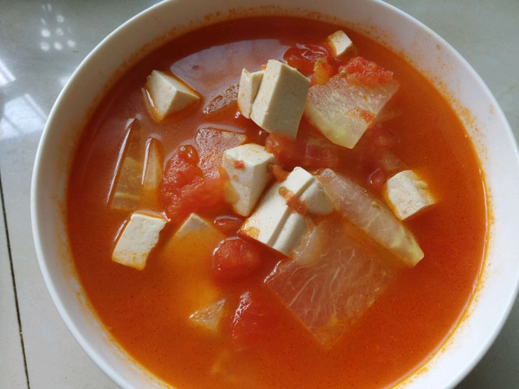 嫩豆腐冬瓜番茄汤的做法