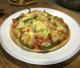 蔬菜培根香脆薄披萨的做法