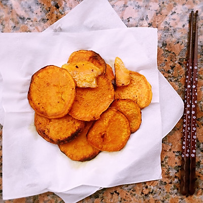 电饼铛烤红薯片