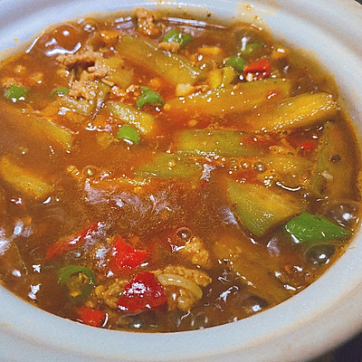 简单舔盘~鱼香肉沫茄子煲