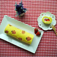 手绘草莓蛋糕卷#豆果5周年#的做法图解24