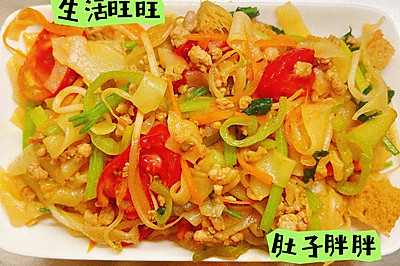 肉末炒凉皮