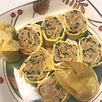 鸡蛋三鲜春卷的做法图解4