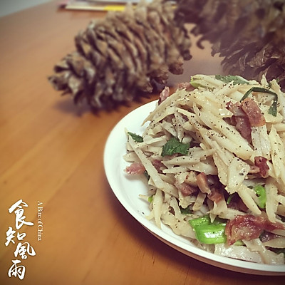 豆果菁选酱油试用——腊肠炒藕条