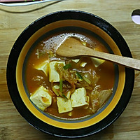 电饭锅泡菜豆腐汤的做法图解3