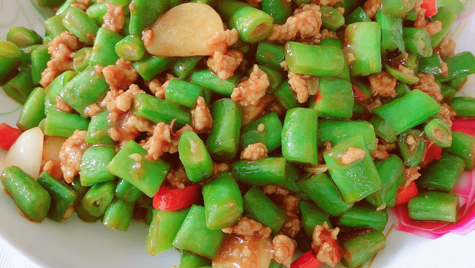 肉沫炒豆角