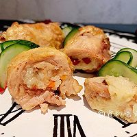 芝士糯米鸡肉卷的做法图解19