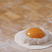 【流心虾滑饺】巧用鸡蛋，做出嫩滑流心的水饺！的做法图解3