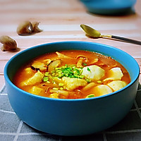 泡菜菌菇面疙瘩汤（家乡版）的做法图解9
