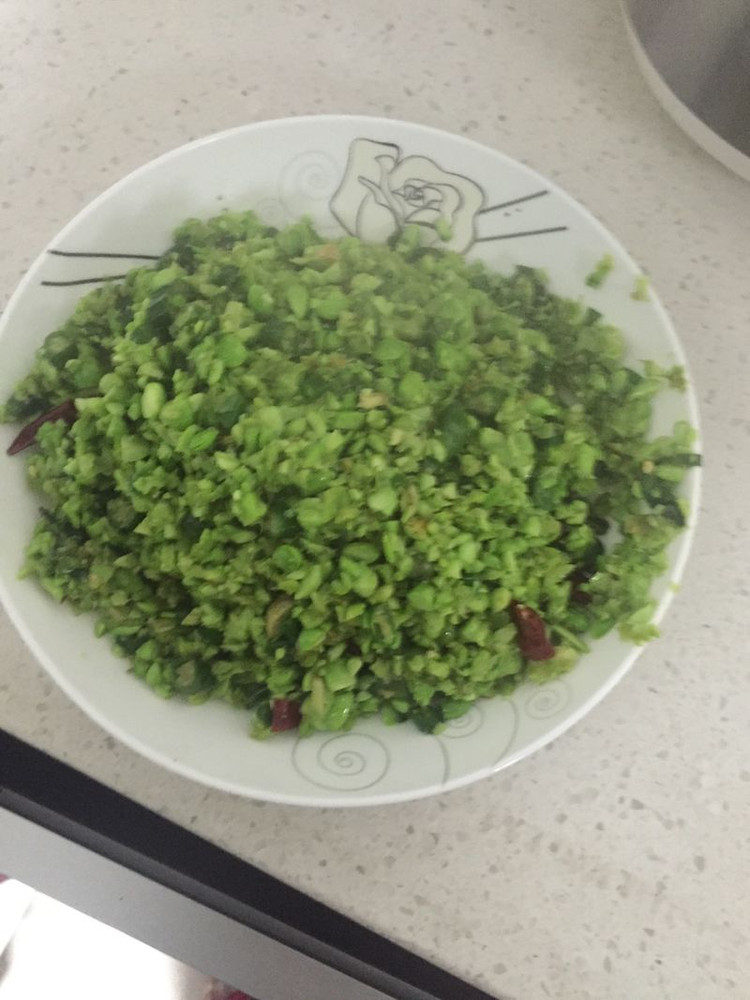 尖椒豆沫的做法