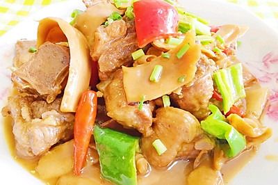 李孃孃爱厨房之一一墨鱼干烧排骨（鸡）