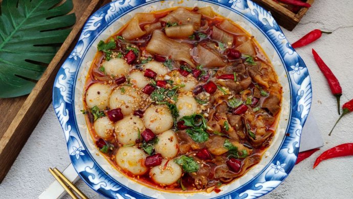 麻辣肥牛汤圆宽粉