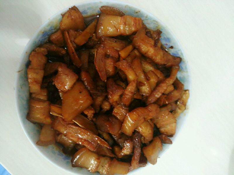 Fried streaky pork