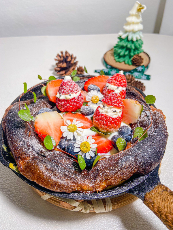 莓果荷兰松饼｜免打发超简单的圣诞甜品