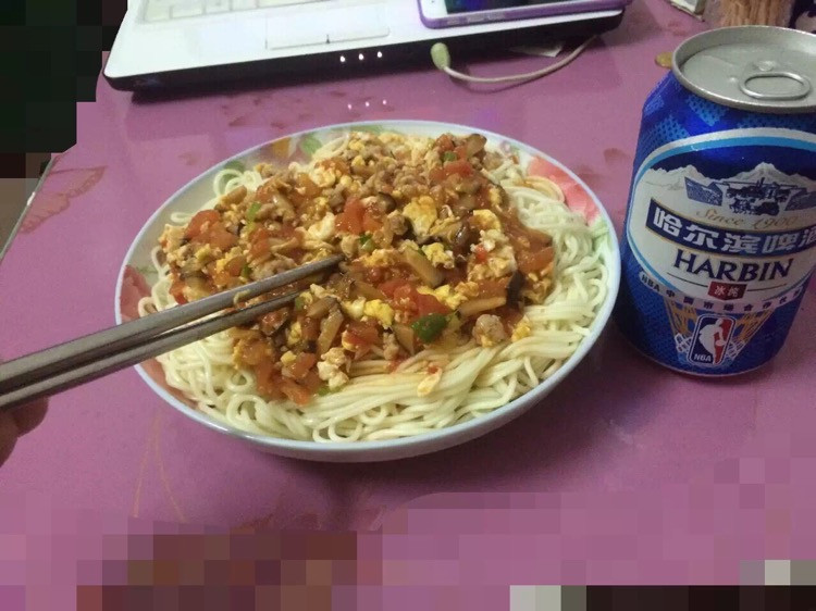 西红柿鸡蛋肉沫拌面的做法