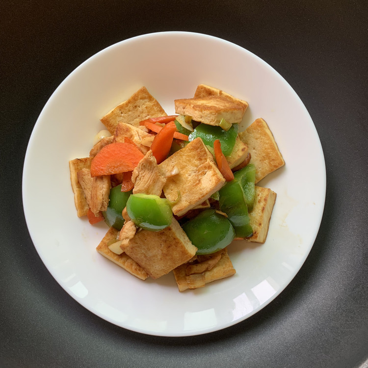 干锅豆腐（简易少调味料版）的做法