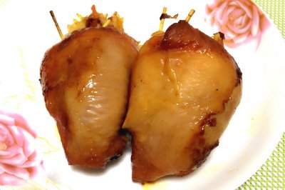 鸡腿包饭－弯弯自制