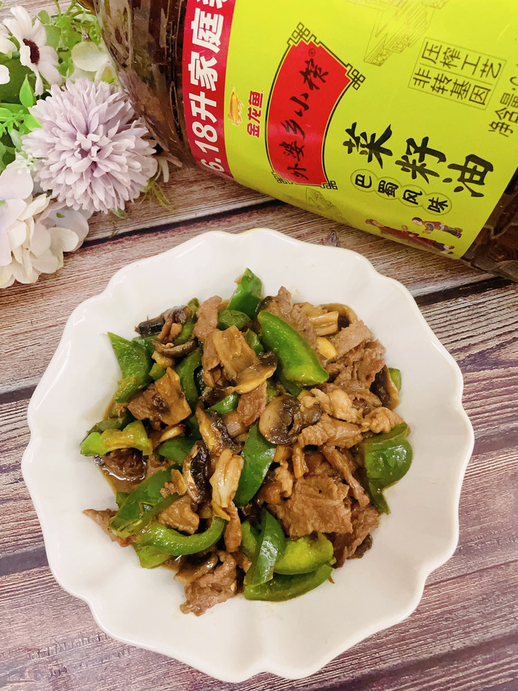 口蘑炒肉片的做法