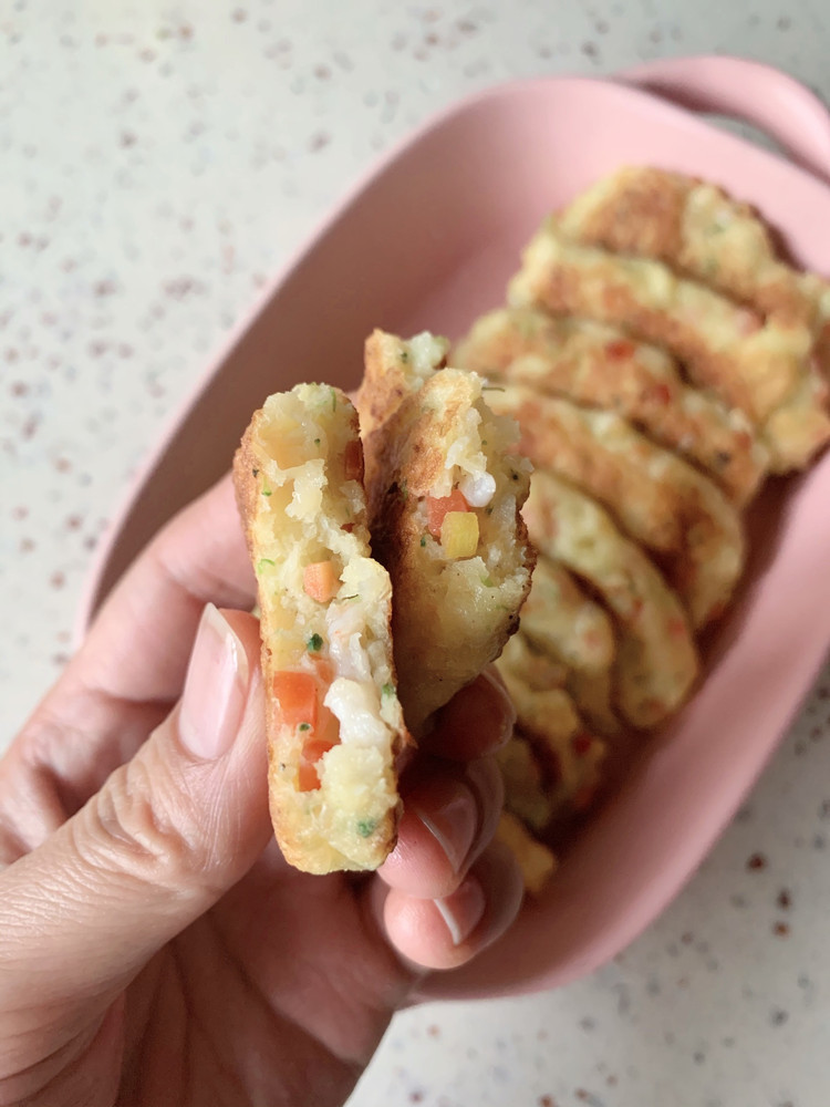 精品┋山药鲜虾饼(宝宝早餐)的做法