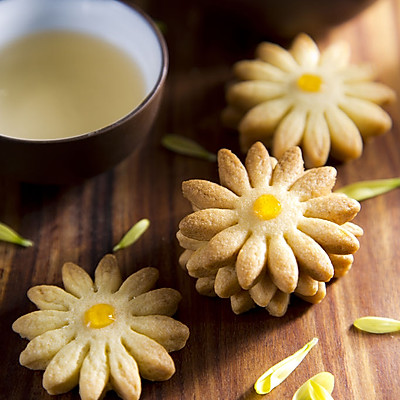 香烤菊花饼