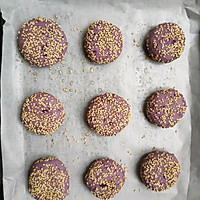 奶香紫薯芝麻糯米饼的做法图解10