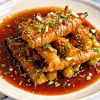 #名厨汁味正当夏#五花肉秋葵卷的做法图解13