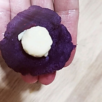 网红糕点紫薯＋马苏里拉奶酪的做法图解4