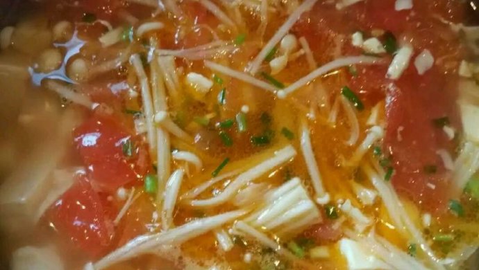 西红柿金针茹汤