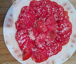 超级简单美颜美容的糖拌西红柿的做法