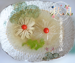 白萝卜豆腐莲花汤的做法