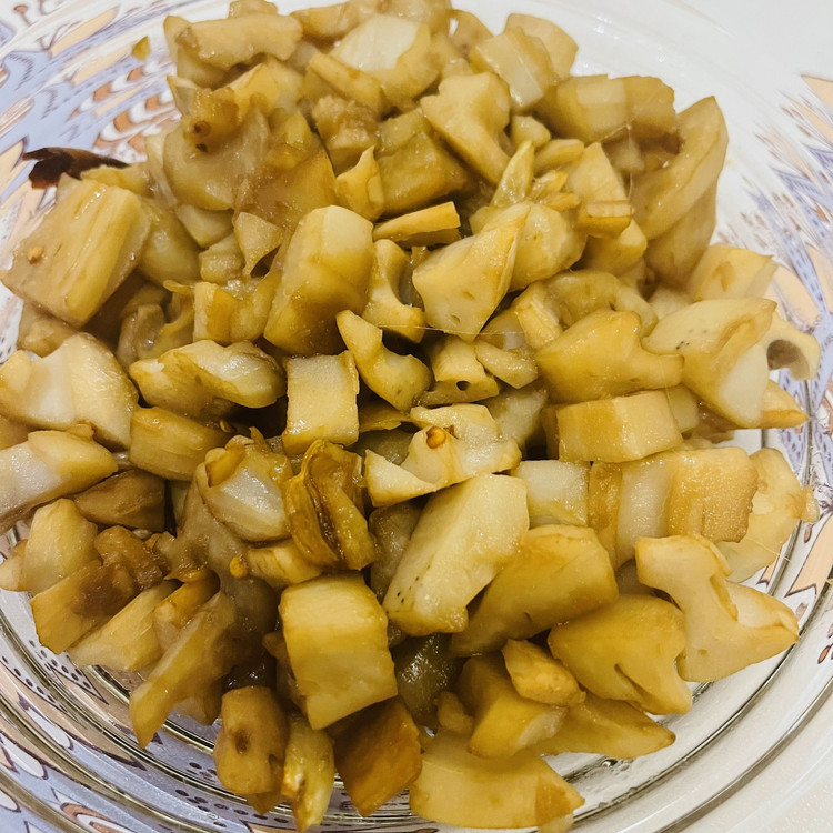 快手菜❤️炝炒藕丁的做法
