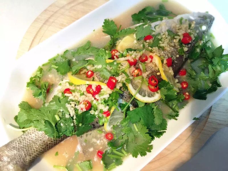Green lemon sea bass