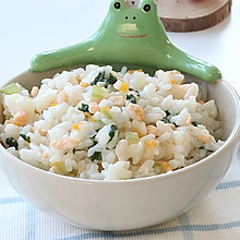 三文鱼菜花饭 宝宝辅食微课堂