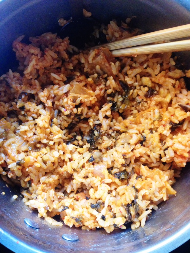 韩式泡菜炒饭的做法图解7
