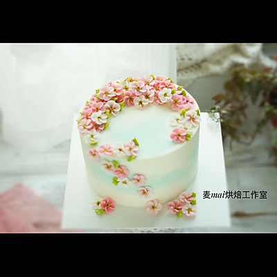 韩式裱花蛋糕教程 五瓣花裱花蛋糕教程