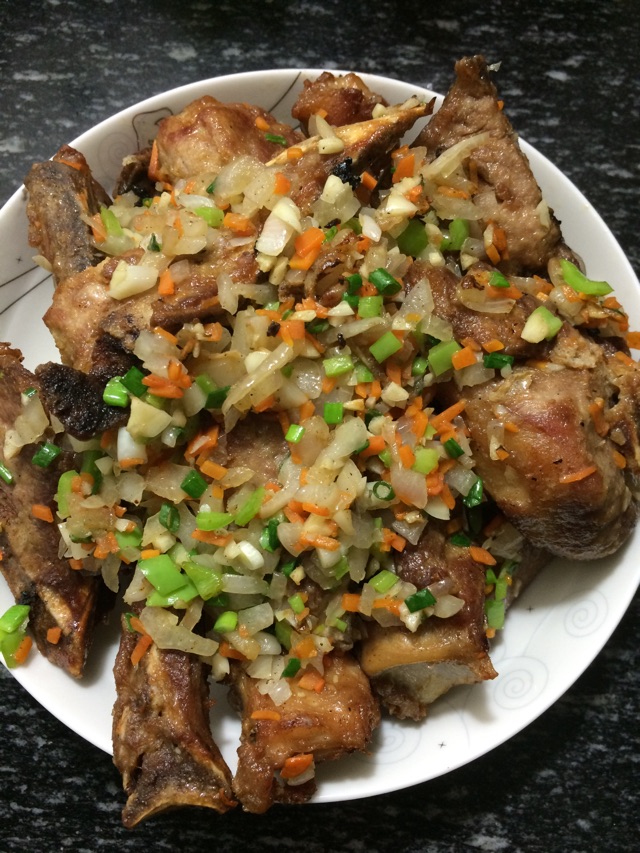 椒盐扇子骨的做法图解4